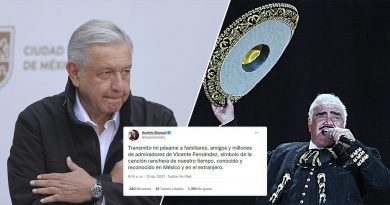 AMLO da pésame por muerte de Vicente Fernández