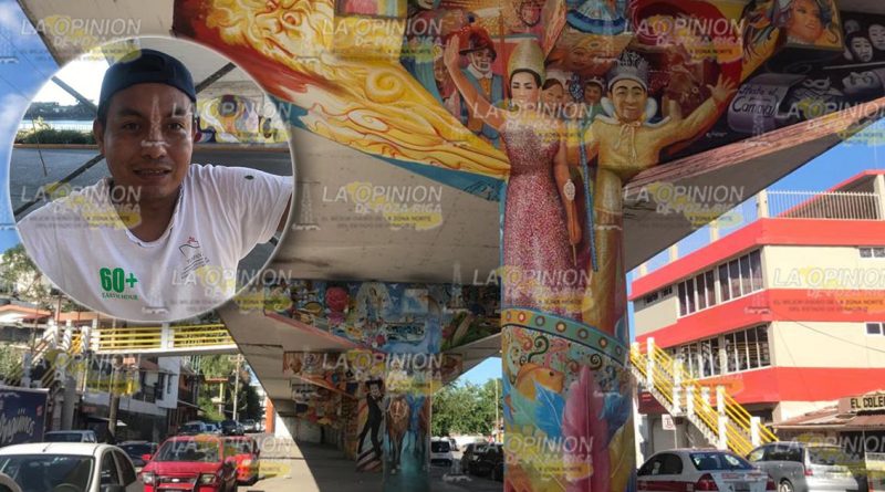 Concluye artista los murales iniciados hace cuatro años en Tuxpan