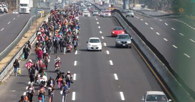 Caravana migrante camino hacia CDMX