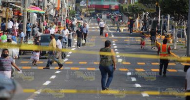 Caos por balizamiento de la avenida Heriberto Kehoe Vincent en Poza Rica