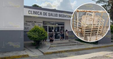 Roban bomba de agua en clínica Bicentenario de Tihuatlán