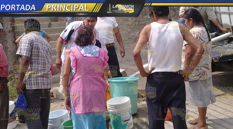 Empeora servicio de agua en Coatzintla