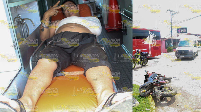 Motociclista es derribado en Plan de Ayala