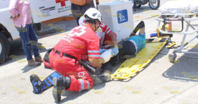 Motociclista lesionado en carretera PR-Coatzintla 3