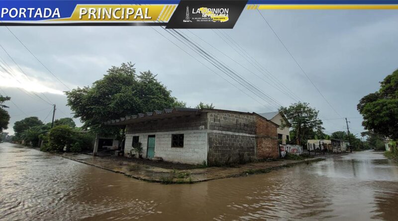 Intensa lluvia inundó Tuxpan
